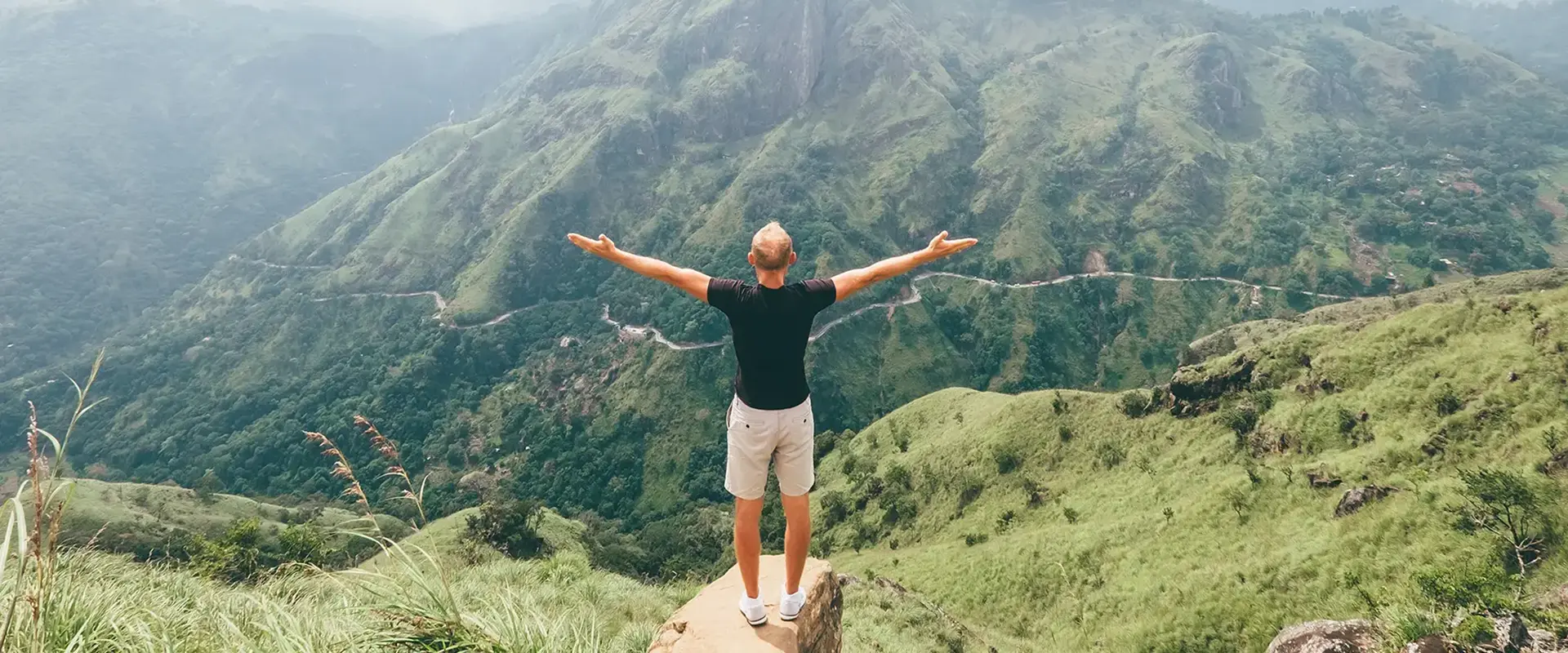 Panoramic view of Ella Gap from Little Adam's Peak summit